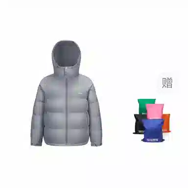 鸭鸭 加厚高蓬松舒适保暖短款面包羽绒服 男女同款 黑色