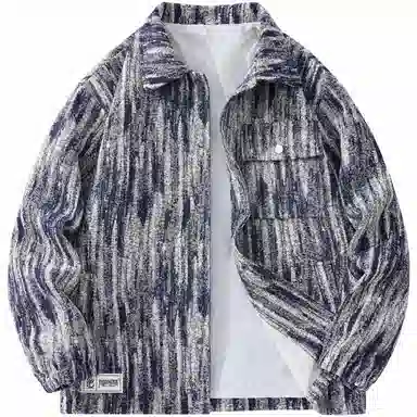 帕丁顿熊 多巴胺扎染小香风复古休闲宽松夹克外套 男女同款