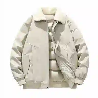 The Simpsons Logo Embroidered Sherpa Collar Down Jacket