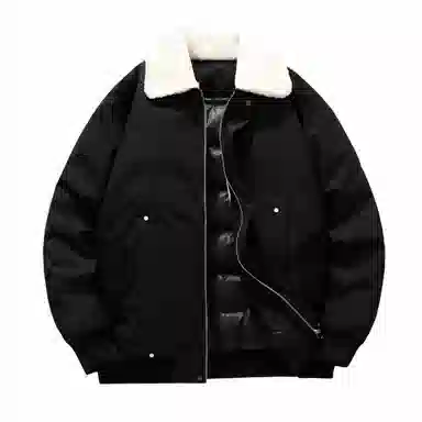 The Simpsons Logo Embroidered Sherpa Collar Down Jacket