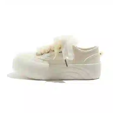 蝴蝶鞋带学院风甜美可爱舒适百搭潮流时尚 透气包裹性轻便 低帮 帆布鞋 女款