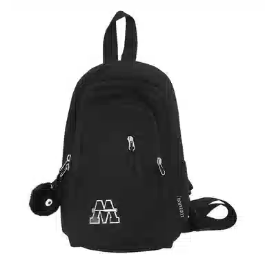 普乐威 时尚简约百搭运动学生个性潮流实用 尼龙 胸包 男女同款情侣款 白蓝红/白红色/黑色/蓝色