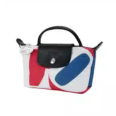 Longchamp x Robert Indiana Mini Tote White