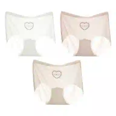 二三二三 冰感透气舒适亲肤柔软内裤无痕不卷边不卡档高弹中腰三角裤纯色简约字母加长档短裤 女款 组合装