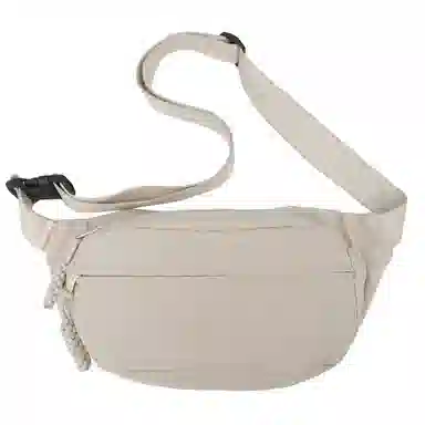 普乐威 日系轻便简约百搭百搭休闲运动骑行通勤 尼龙 胸包 男女同款情侣款 米白色/黑色/黄色/绿色/蓝色