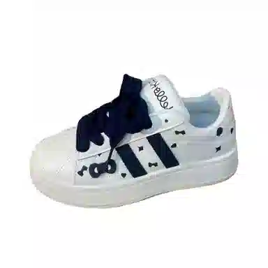 超纤皮 小众设计可爱蝴蝶结潮流时尚休闲百搭青春学院风 耐磨透气轻便 低帮 生活休闲鞋 女款