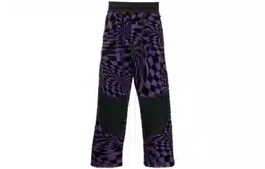 Vans Abstract Print Straight Pants Black Purple