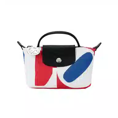 Longchamp x Robert Indiana Mini Tote White