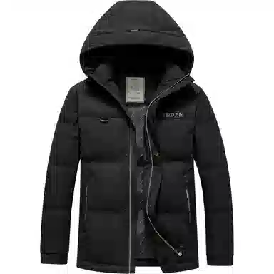 雅鹿 加厚连帽户外运动拼接撞色保暖羽绒服 男款