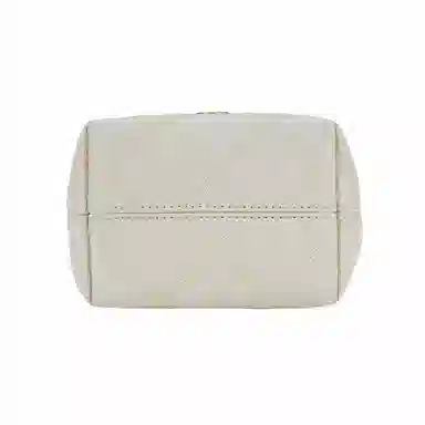 Tory Burch Metal Logo Chain Strap Bucket Bag Beige