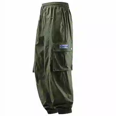 国际米兰足球俱乐部 美式高街复古字母印花简约纯棉宽松机能户外百搭时尚基础款系带束脚多口袋休闲工装裤 男女同款