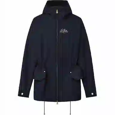 Louis Vuitton SS24 Logo Embroidered Parka Blue