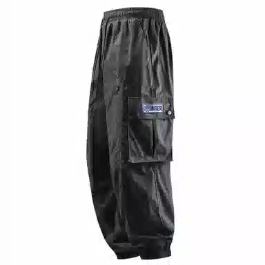 国际米兰足球俱乐部 美式高街复古字母印花简约纯棉宽松机能户外百搭时尚基础款系带束脚多口袋休闲工装裤 男女同款