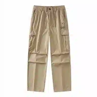 三体 文明系列 简约宽松百搭复古美式堆积阔腿休闲基础纯色直筒复古高街潮牌时尚舒适薄款透气日系户外机能风工装裤 男女同款