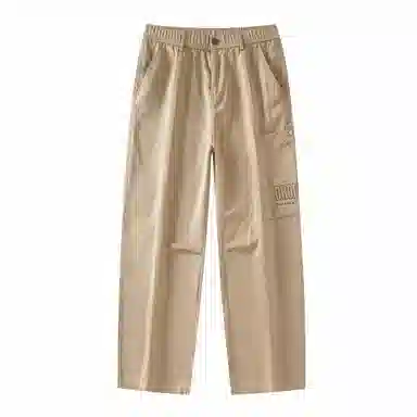 三体 水滴危机系列 简约休闲字母印花纯色基础款直筒百搭宽松垂感机能美式复古高街潮牌时尚日系户外机能风工装裤 男女同款