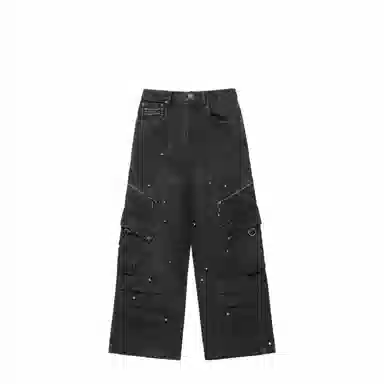 xVESSEL Studded Jeans Black