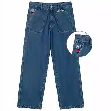 MIND ERROR Logo Jeans