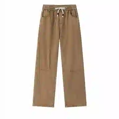 兔先森 美式复古重水洗做旧时尚潮牌直筒宽松休闲长裤牛仔裤 男女同款