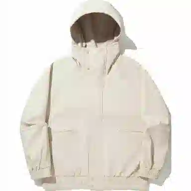 中国李宁 功夫系列 纯色连帽宽松透气舒适夹克外套 男款 燕麦灰