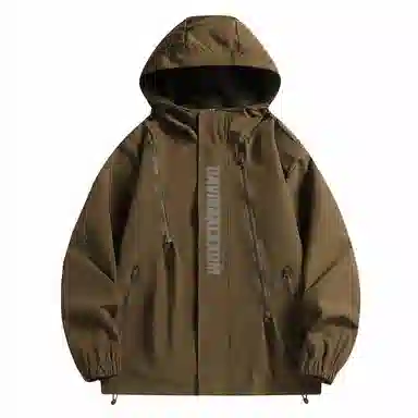 大卫贝肯 美式复古个性字母印花宽松休闲户外通勤保暖防风日常百搭薄款夹克外套 男女同款