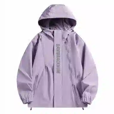 大卫贝肯 美式复古个性字母印花宽松休闲户外通勤保暖防风日常百搭薄款夹克外套 男女同款