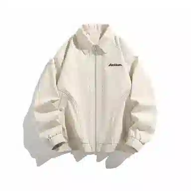 大卫贝肯 美式复古高街帅气机能风拉链学院风学生简约基础飞行员教练工装军旅宽松休闲百搭通勤长袖夹克外套 男女同款