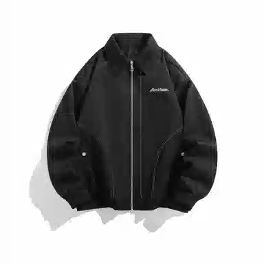 大卫贝肯 美式复古高街帅气机能风拉链学院风学生简约基础飞行员教练工装军旅宽松休闲百搭通勤长袖夹克外套 男女同款