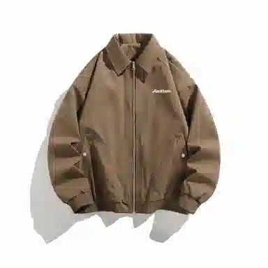 大卫贝肯 美式复古高街帅气机能风拉链学院风学生简约基础飞行员教练工装军旅宽松休闲百搭通勤长袖夹克外套 男女同款