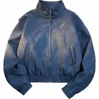 大卫贝肯 美式复古时尚宽松立领痞帅机车风高级感夹克外套 男女同款