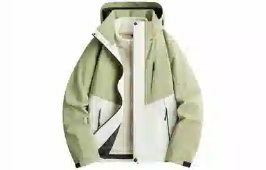 木林森 户外防风防雨防泼水可拆卸帽拼接拼色登山服夹克外套 男女同款