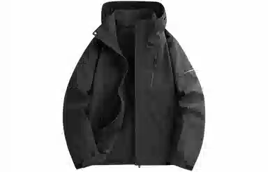 木林森 户外防风防雨防泼水可拆卸帽拼接拼色登山服夹克外套 男女同款