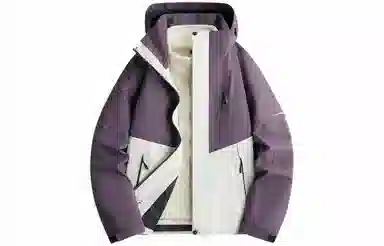 木林森 户外防风防雨防泼水可拆卸帽拼接拼色登山服夹克外套 男女同款