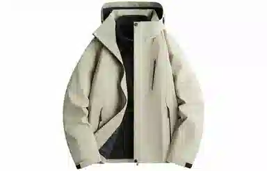 木林森 户外防风防雨防泼水可拆卸帽拼接拼色登山服夹克外套 男女同款