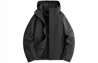 木林森 户外防风防雨防泼水可拆卸帽拼接拼色登山服夹克外套 男女同款