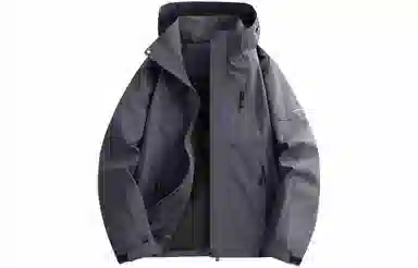 木林森 户外防风防雨防泼水可拆卸帽拼接拼色登山服夹克外套 男女同款