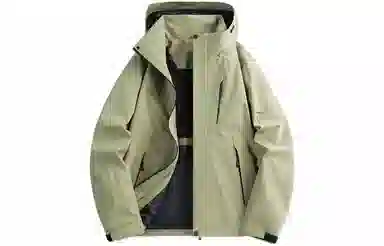 木林森 户外防风防雨防泼水可拆卸帽拼接拼色登山服夹克外套 男女同款
