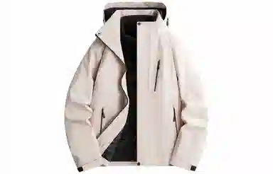 木林森 户外防风防雨防泼水可拆卸帽拼接拼色登山服夹克外套 男女同款