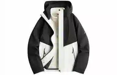 木林森 户外防风防雨防泼水可拆卸帽拼接拼色登山服夹克外套 男女同款