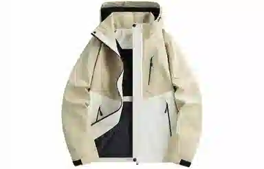 木林森 户外防风防雨防泼水可拆卸帽拼接拼色登山服夹克外套 男女同款