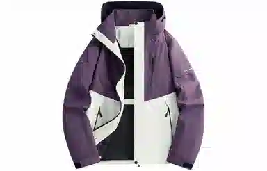 木林森 户外防风防雨防泼水可拆卸帽拼接拼色登山服夹克外套 男女同款