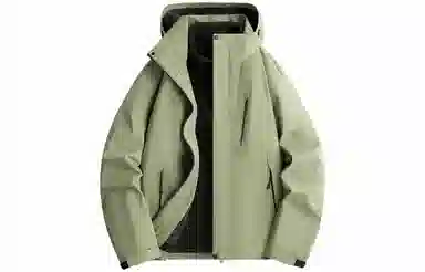 木林森 户外防风防雨防泼水可拆卸帽拼接拼色登山服夹克外套 男女同款