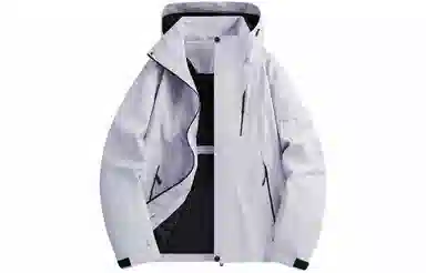 木林森 户外防风防雨防泼水可拆卸帽拼接拼色登山服夹克外套 男女同款