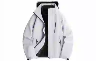 木林森 户外防风防雨防泼水可拆卸帽拼接拼色登山服夹克外套 男女同款