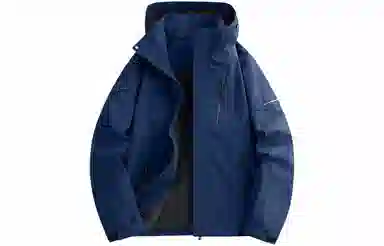 木林森 户外防风防雨防泼水可拆卸帽拼接拼色登山服夹克外套 男女同款