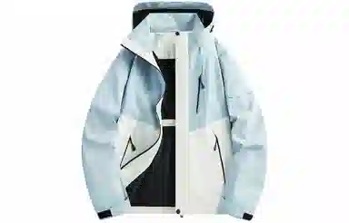 木林森 户外防风防雨防泼水可拆卸帽拼接拼色登山服夹克外套 男女同款