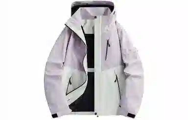 木林森 户外防风防雨防泼水可拆卸帽拼接拼色登山服夹克外套 男女同款