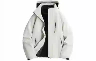 木林森 户外防风防雨防泼水可拆卸帽拼接拼色登山服夹克外套 男女同款