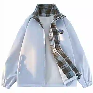 王者荣耀 英雄款 美式复古简约拼接设计休闲宽松百搭翻领夹克外套 男女同款