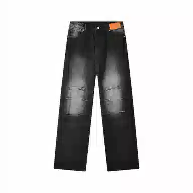 GEOFFREY B. SMALL Distressed Patchwork Jeans