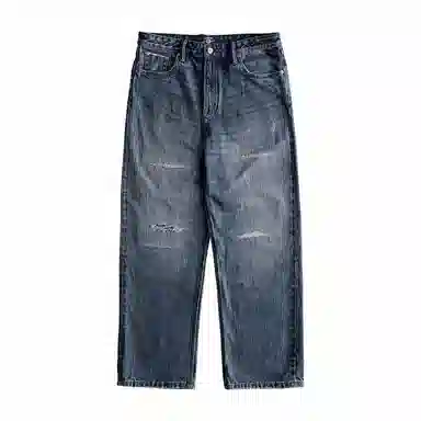 实年服工 时尚舒适百搭简约长裤牛仔裤 男款 深蓝